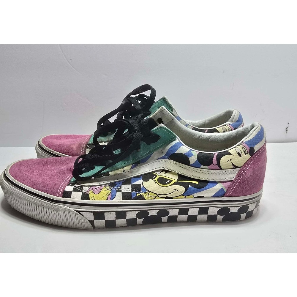 Vans Old Skool Disney 90s Mickey Mouse Multi Color Sneakers Womens 10 Mens 8.5 - Picture 2 of 12